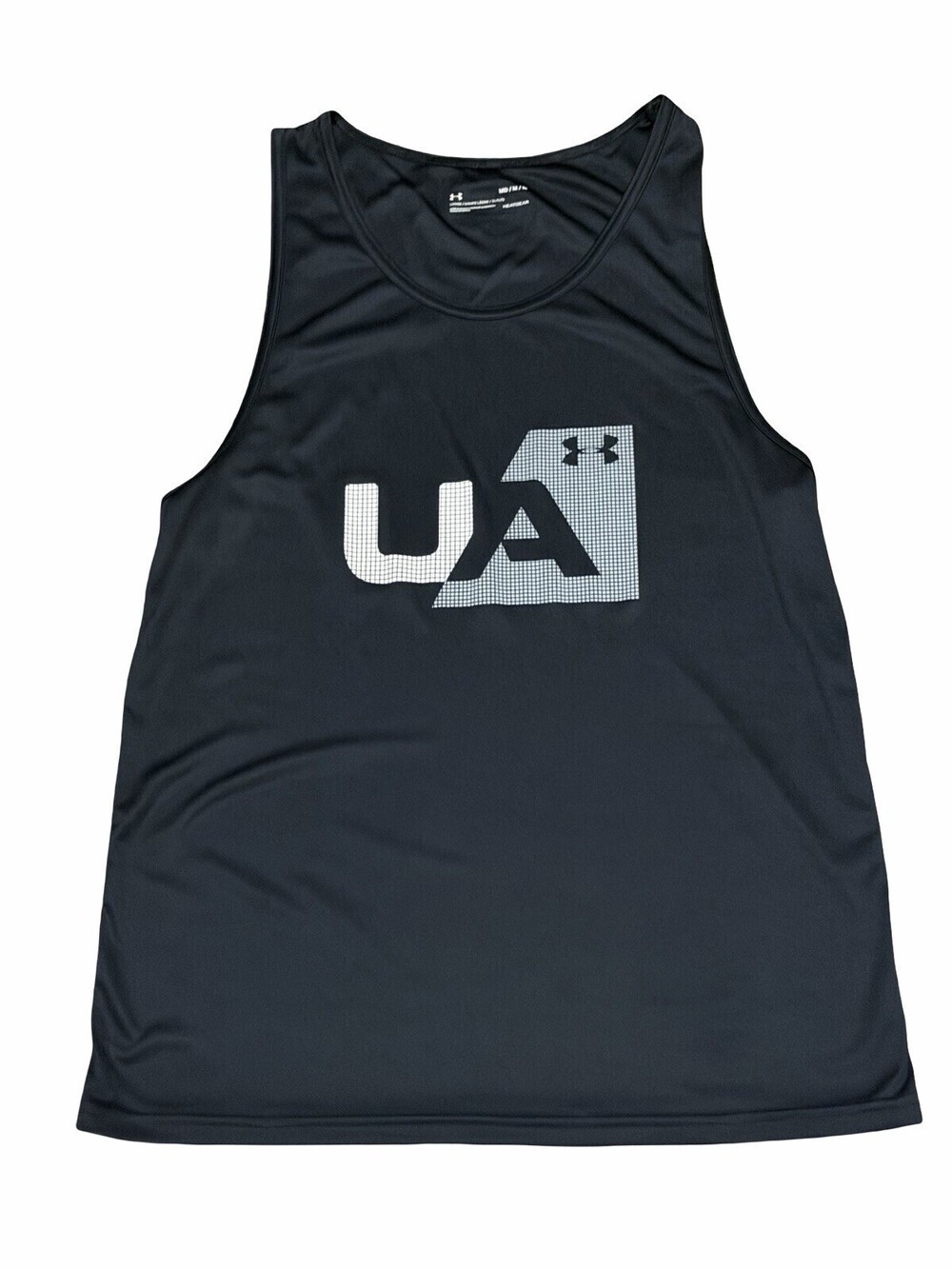 Size Medium Under Armour Heat Gear Tank Top Black White